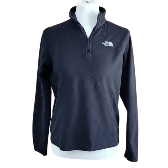 The North Face Sweaters - The North Face black fleece pullover sweater 1/4 zip Women's M